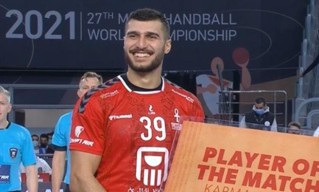 File- Egypt handball national team winger Yehia El Deraa