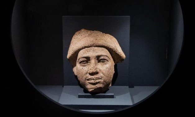 Head statue of King "Ra-Nefer-Ef" exhibited in Prague - Min. of Tourism & Antiquities