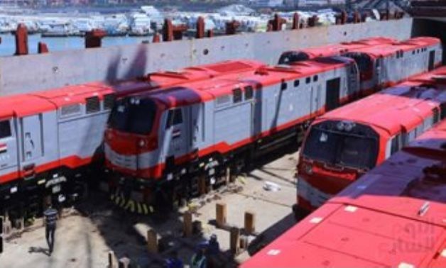 FILE – General Electric train engines delivered to Egypt