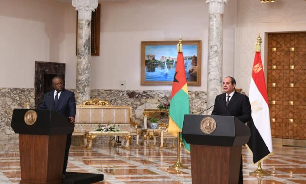 Egyptian President Abdel Fattah El-Sisi and Guinea-Bissau’s President Umaro Sissoco Embaló hold a press conference on Thursday in Cairo – Presidency 