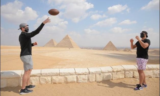 In pics: US embassy in Cairo welcomes American NFL players visiting Cairo