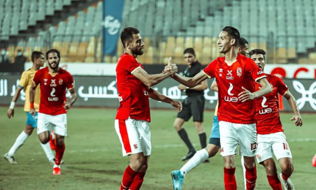 Al Ahly players celebrate the victory, courtesy of Al Ahly official website 