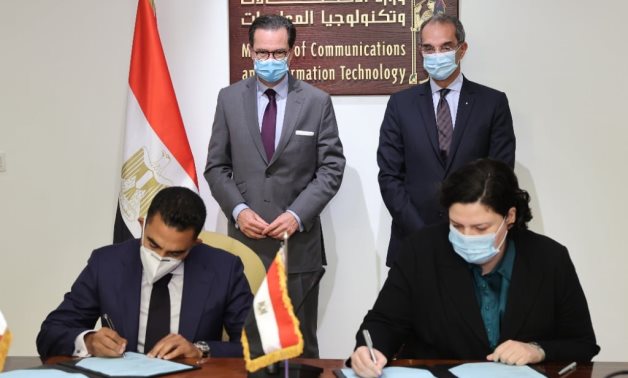Minister of Communications and Information Technology Amr Talaat witnessed on Tuesday the signing of an MoU between the ministry and France’s Thales - Courtesy of the ministry