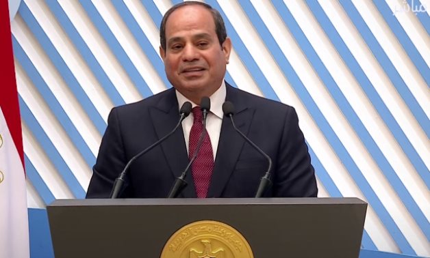File- President Abdel Fattah El Sisi in a press conference- press photo