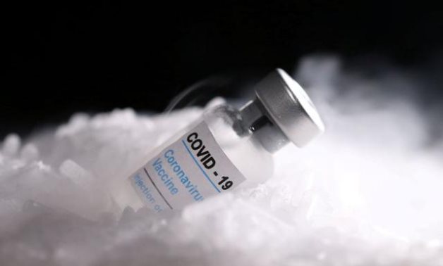 FILE PHOTO: Vials labelled "COVID-19 Coronavirus Vaccine" are placed on dry ice in this illustration taken, December 4, 2020 - Reuters