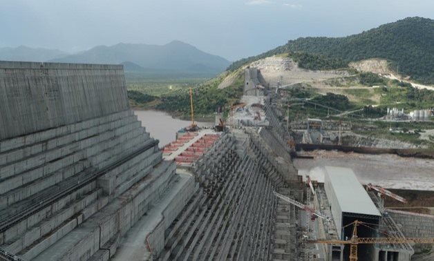 FILE - Ethiopia's Grand Renaissance Dam is seen as it undergoes construction work on the river Nile in Guba Woreda, Benishangul Gumuz Region, Ethiopia September 26, 2019 - Reuters