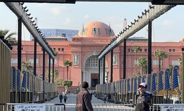 The Egyptian Museum is decorated in preparation for the Golden Parade/Egypt Today-Samar Samir. 