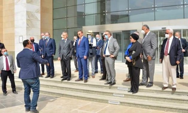 The ambassadors of European countries and Canada to Egypt tour the New Administrative Capital on April 7, 2021. Press Photo 