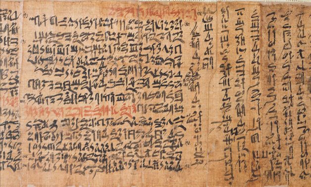 FILE - Ancient Egyptian Manuscript 