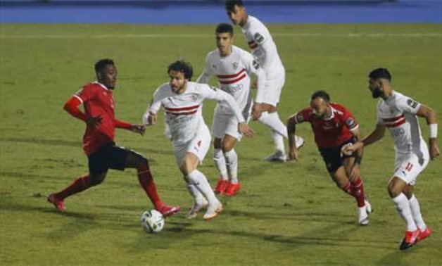 Zamalek's Mahmoud Alaa in action against Al Ahly, REUTERS