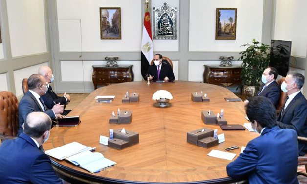 Claudio Descalzi, CEO of the energy company Eni, meets on Thursday with President Abdel Fattah El-Sisi and officials - Presidency
