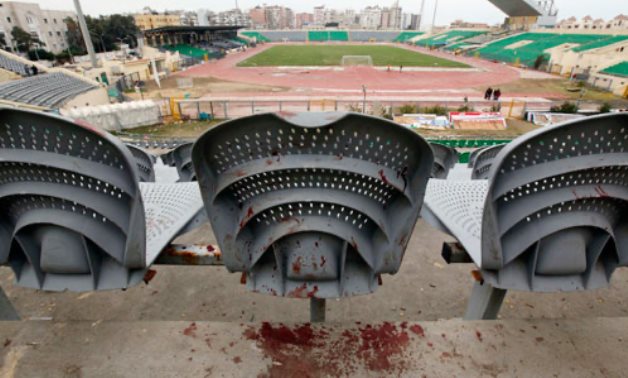 Blood in Port Said Stadium after the massacre that took place in 2012 - ET
