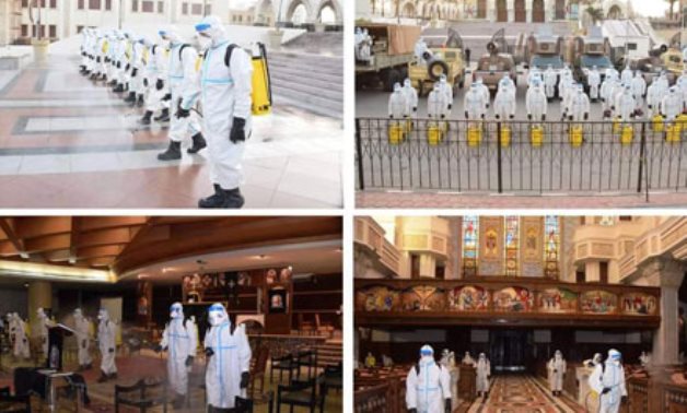 Amred Forces disinfect churches ahead of Easter - Military Spokesperson Facebook page