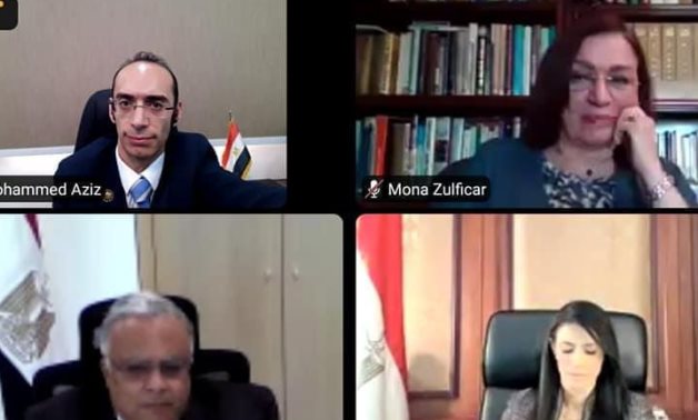 Egypt’s mission to UN Geneva held virtual panel discussion to review legal framework governing the civil work in Egypt on Thursday.- press photo