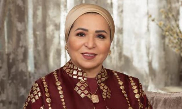 FILE - First Lady Intissar al-Sisi