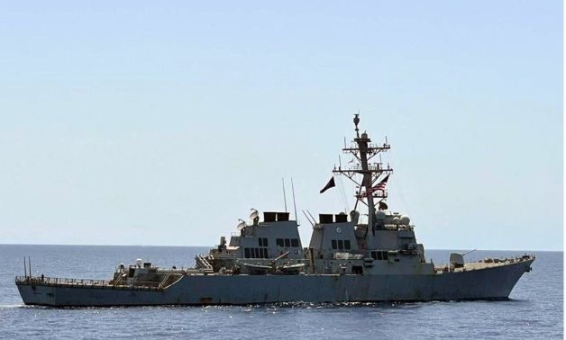  frigate Taba and US’s destroyer USS MAHAN, USCGC ROBERT GOLDMAN and USCGC CHARLES MOULTHROPE cutters conducted a transit exercise in the southern fleet region in the Red Sea- press photo