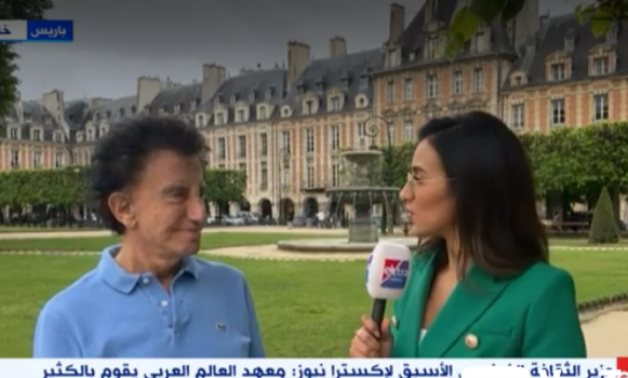 File: Jack Lang during his interview with Extra News channel.