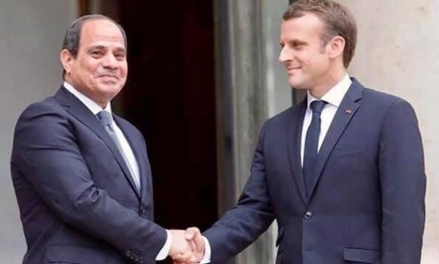 FILE - President Abdel Fatah al-Sisi and French President Emanuel Macron in Paris, France. Press Photo 