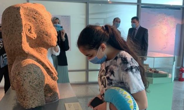 One of the first visitors to the Airport Museum - Min. of Tourism & Antiquities
