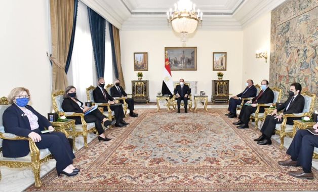 Meeting of President Abdel Fatah al-Sisi and U.S. Secretary of State Antony J. Blinken in Cairo, Egypt on May 26, 2021. Press Photo  
