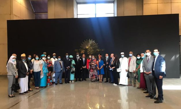 African ambassadors' visit to Museum of Egyptian Civilization on May 25, 2021 on the occasion of Africa Day. Press Photo 