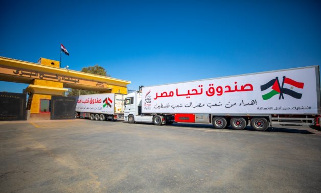 Long Live Egypt Fund convoy of aid sent to Gaza Strip   