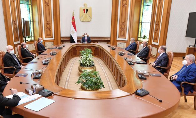 Meeting of the Supreme Council for Judiciary chaired by President Abdel Fatah al-Sisi on June 2, 2021. Press Photo 