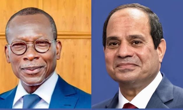 Egyptian President Abdel Fattah El-Sisi (R) and Benin's President Patrice Talon (L) - Presidency