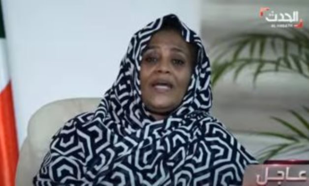 Sudanese Minister of Foreign Affairs Mariam al-Sadeq in an interview with Al Hadath TV channel on June 19, 2021. Press Photo