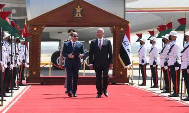 President Abdel Fattah el-Sisi arrives in Iraq - Press photo
