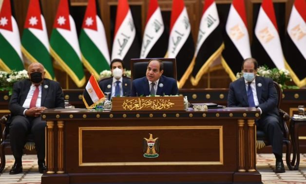 Egypt's President Abdel Fattah El Sisi holds a trilateral summit with Iraq and Jordan - Egyptian Presidency 