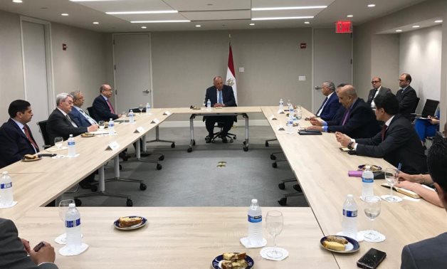 Egypt’s Foreign Minister Sameh Shoukry held discussions on Monday with the Arab committee concerned with coordinating on the Grand Ethiopian Renaissance Dam – Egyptian Foreign Ministry