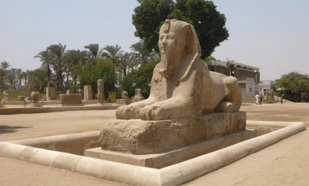 Alabaster Sphinx in Egypt's Mit-Rahina [Memphis] - Social media