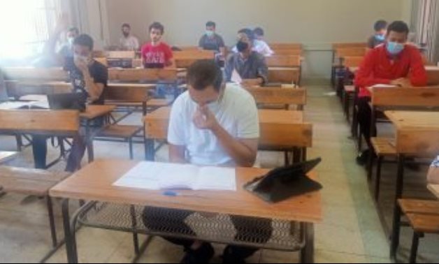 Students taking high school exams in Egypt - FILE 