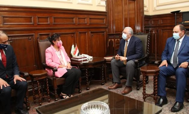 Egyptian Minister of Agriculture and Land Reclamation Sayyed el- Quseir meets with IFAD Regional Director for the Near East, North Africa, Central Asia, and Europe (NEN) Dina Saleh- press photo