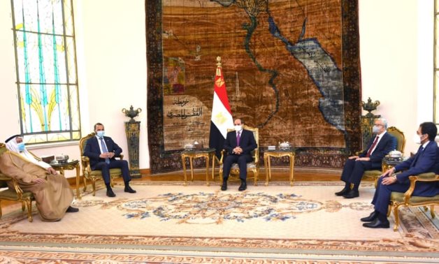 Egyptian President Abdel Fattah el-Sisi receives Marzouq al-Ghanem, Kuwait’s National Assembly Speaker in Cairo - Presidency 