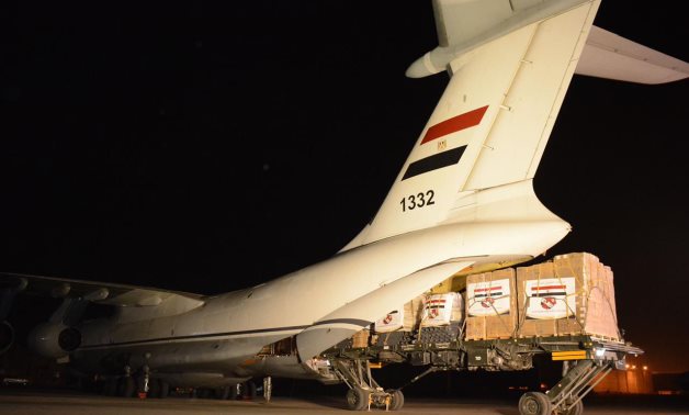 Egyptian Medical aid plane - FILE 