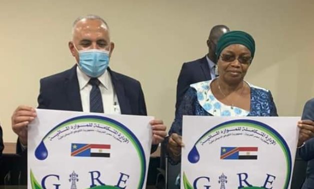 The Egyptian Water Minister, Vice Prime Minister and Minister of Environment and Sustainable Development Eve Bazaiba Masudi inaugurate a Flood and Rain Forecasting Center in the DRC on Friday- press photo