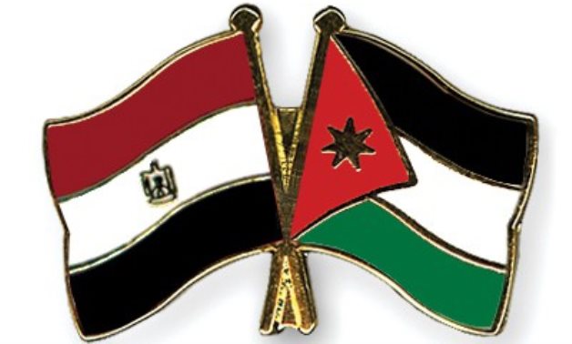 Egypt-Jordan flags - crossedflagspins
