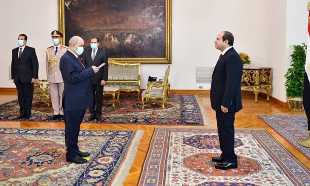 Counselor Ezzat Abu Zeid was sworn in as the new head of the country’s Administrative Prosecution Authority in the presence of President Abdel Fattah El-Sisi – Presidency 