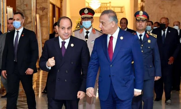 Egyptian President Abdel Fattah El Sisi meets with Iraqi Prime Minister Mustafa Al-Kadhimi in Baghdad - Egyptian Presidency