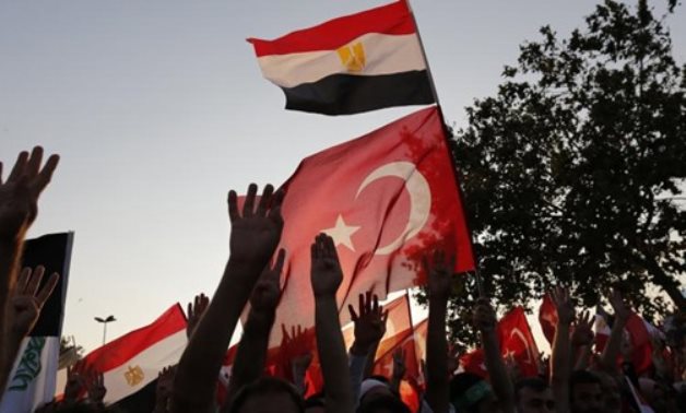 Egyptian and Turkish flags- REUTERS/Murad Sezer