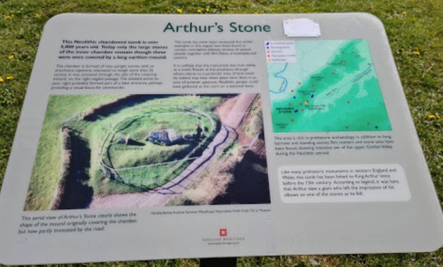 Arthur's Stone information panel at the site - Via Jason Smith