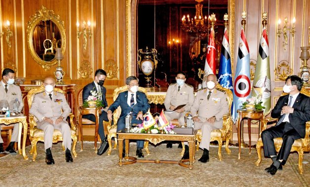 Egypt’s Defense Minister Mohamed Zaki meets with his South Korean counterpart, Suh Wook, in Cairo – Egyptian military spox