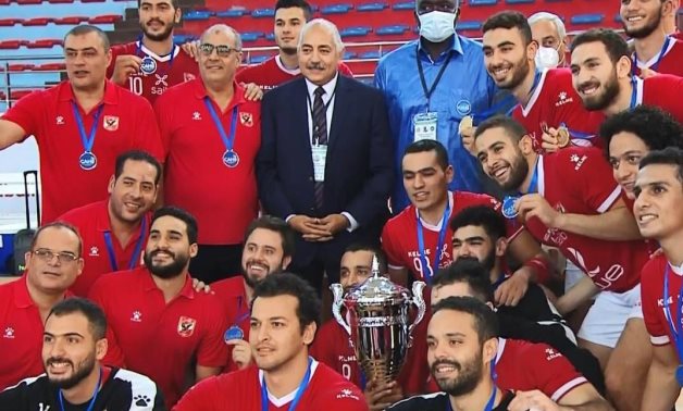 Al Ahly players celebrate their victory, courtesy of Al Ahly official website