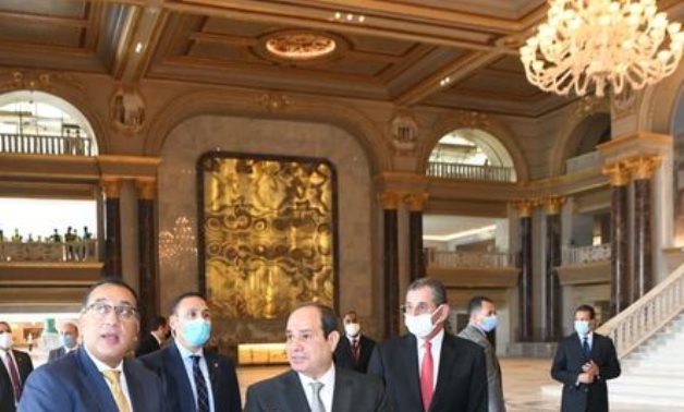 President Abdel Fatah al-Sisi visiting Opera House in New Administrative Capital on September 5, 2021. Press Photo. 