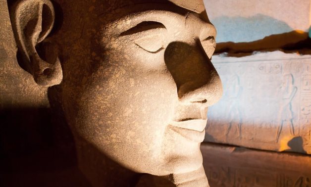 The well known face of Ramses from one of his many colossal statues - 
