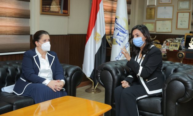 Khalida Bouzar, director of UNDP’s Regional Bureau for Arab States, meets with President of the Egyptian National Council for Women (NCW) Maya Morsy - UNDP