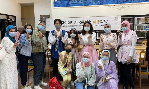 The Korean Cultural Center held a cultural day for the audience of the Egyptian Public Library in Port Said- press photo