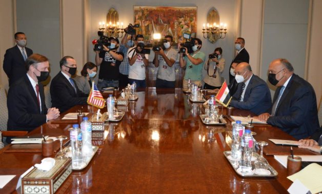 Meeting of Minister of Foreign Affairs Sameh Shokry and U.S. National Security Advisor Jake Sullivan in Cairo, Egypt on September 29, 2021. Press Photo